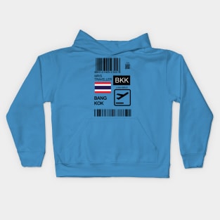 Bangkok Thailand travel ticket Kids Hoodie